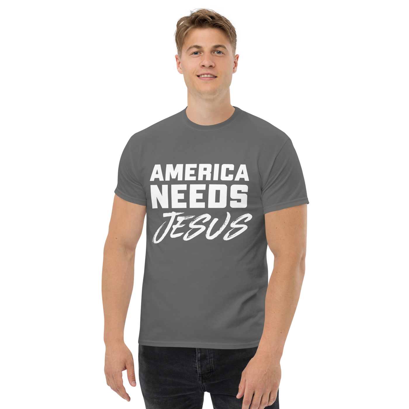 America Needs Jesus Men's Tshirt