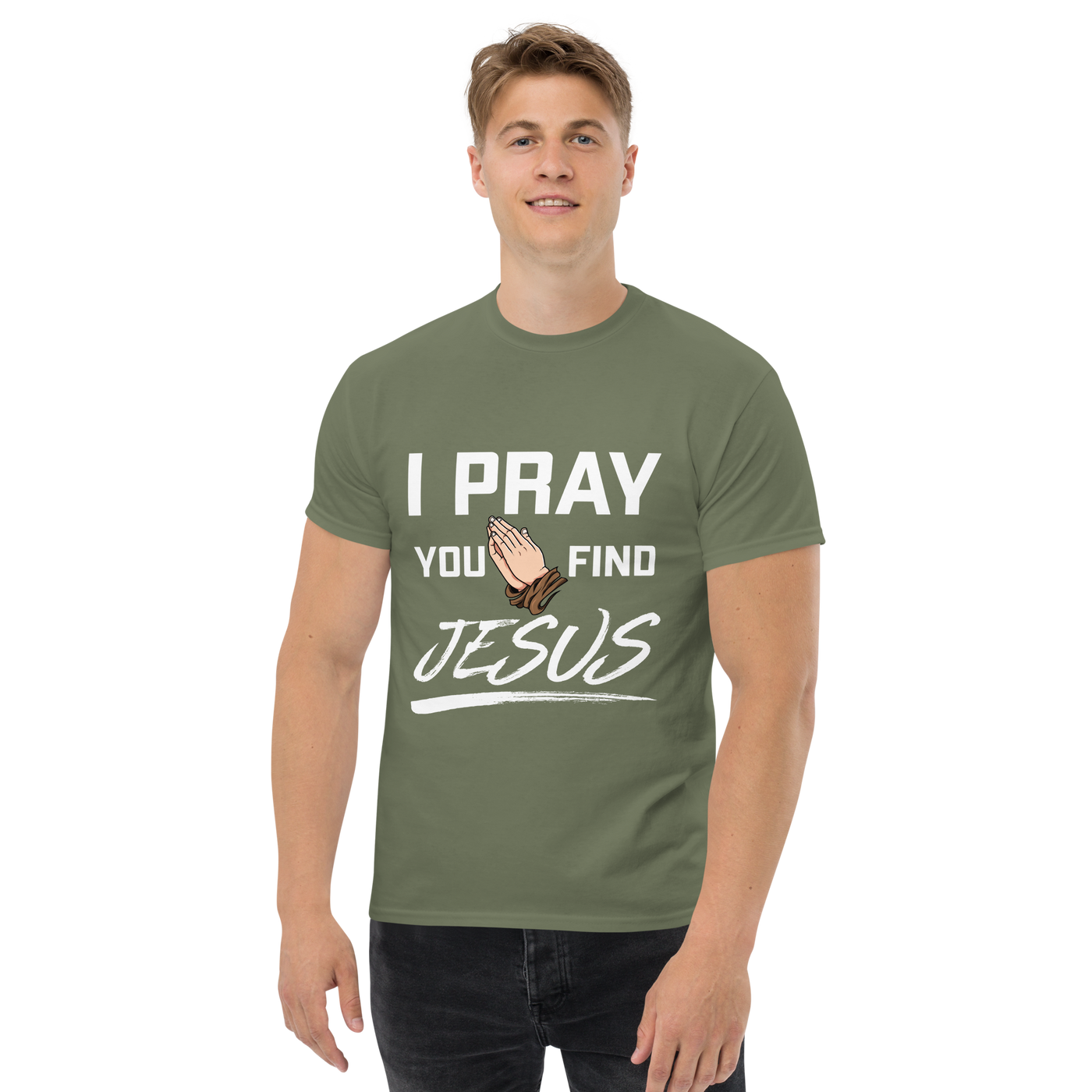 I Pray Men's Tshirt (dark colors)