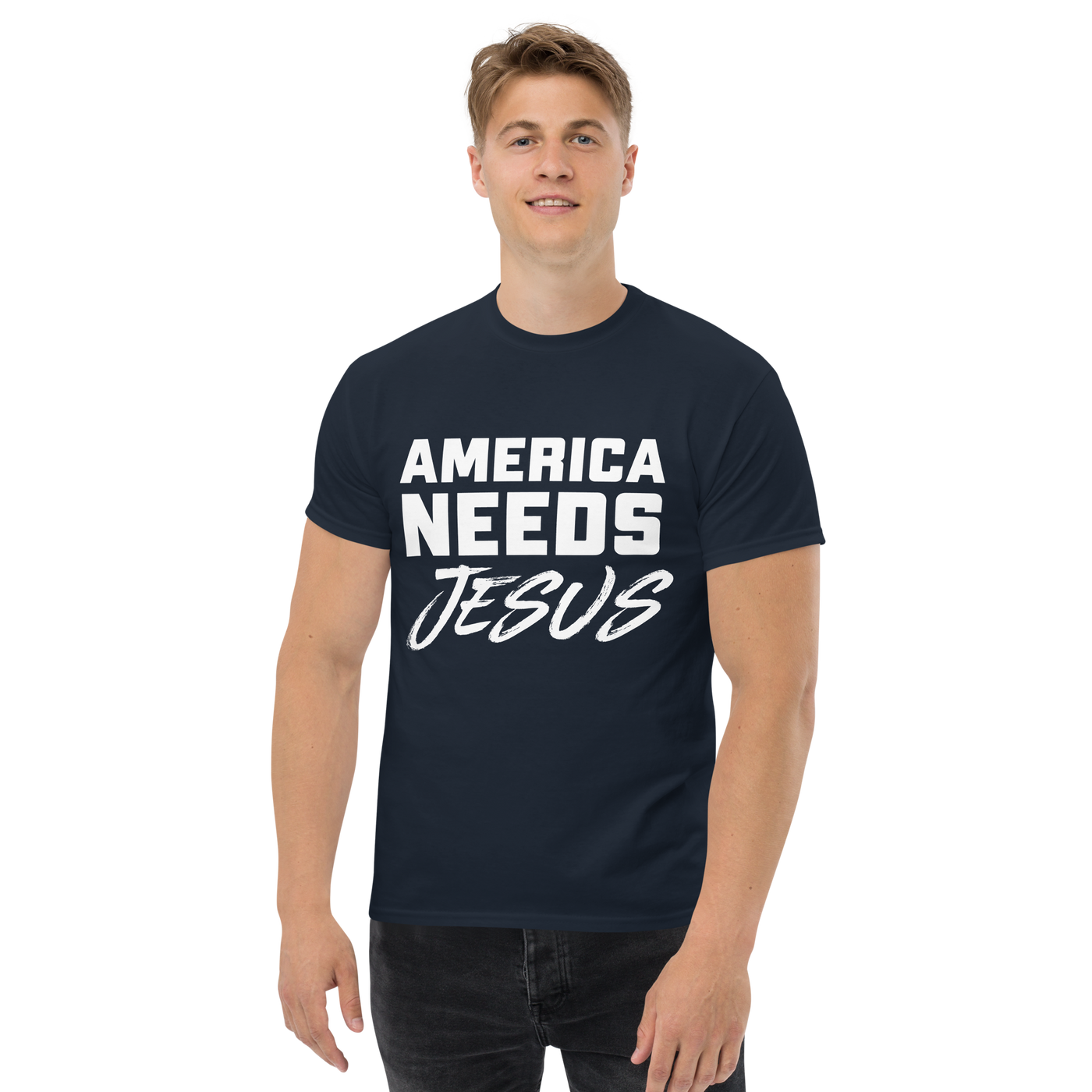 America Needs Jesus Men's Tshirt