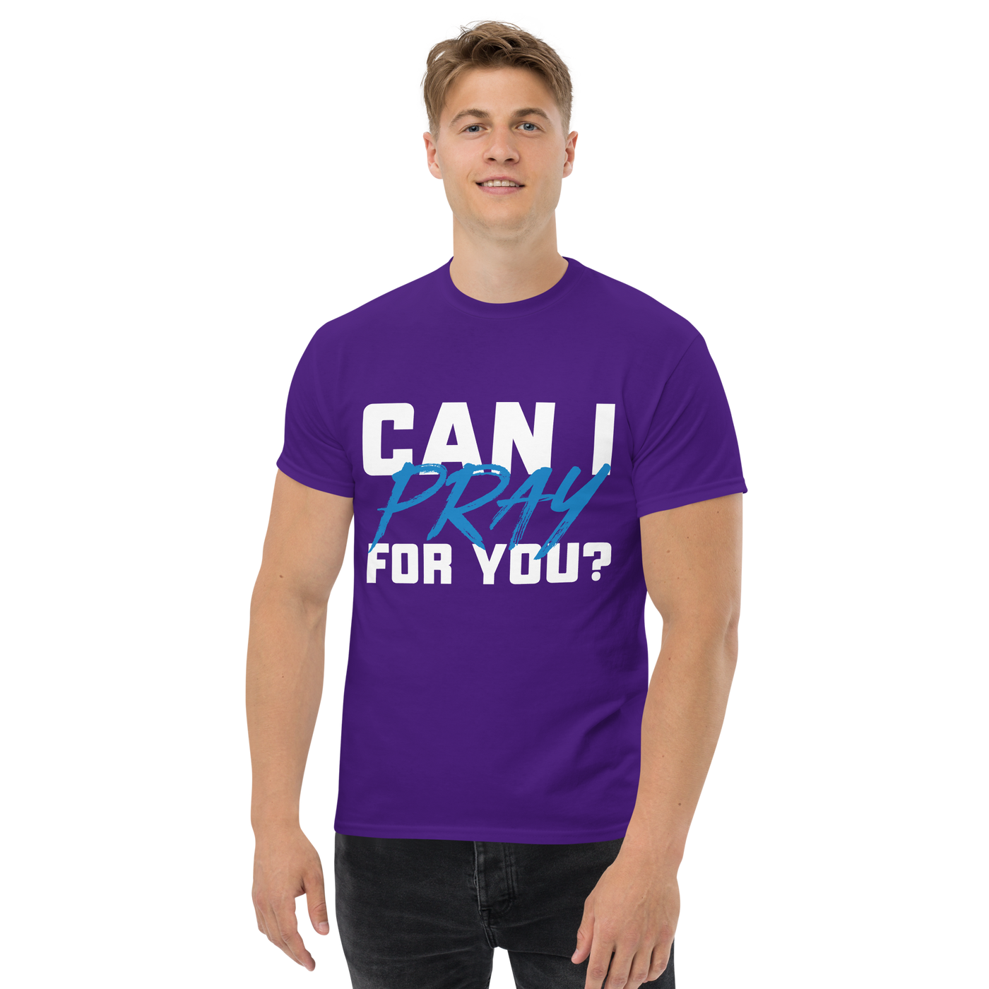 Can I Pray For You? Men's Tshirt (dark colors)