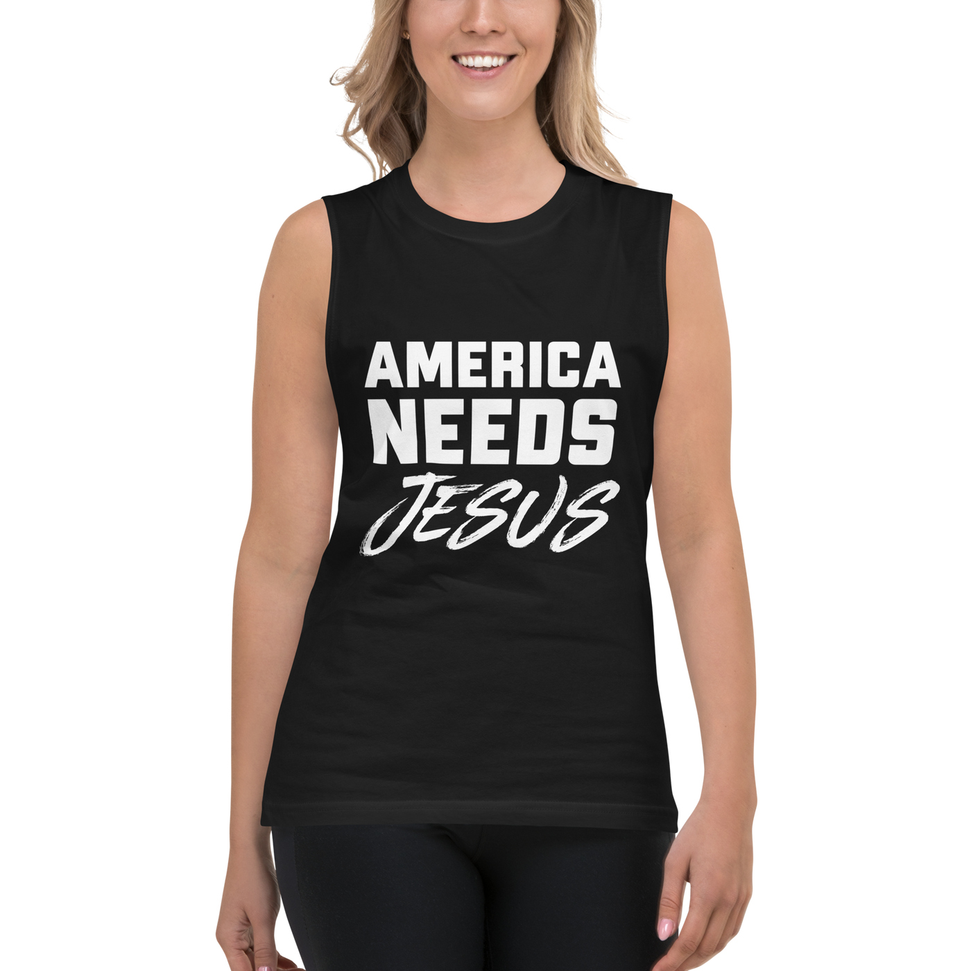 America Needs Jesus Muscle Shirt (unisex)