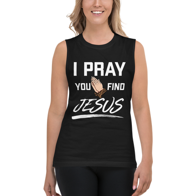 I Pray Muscle Shirt (unisex, dark)