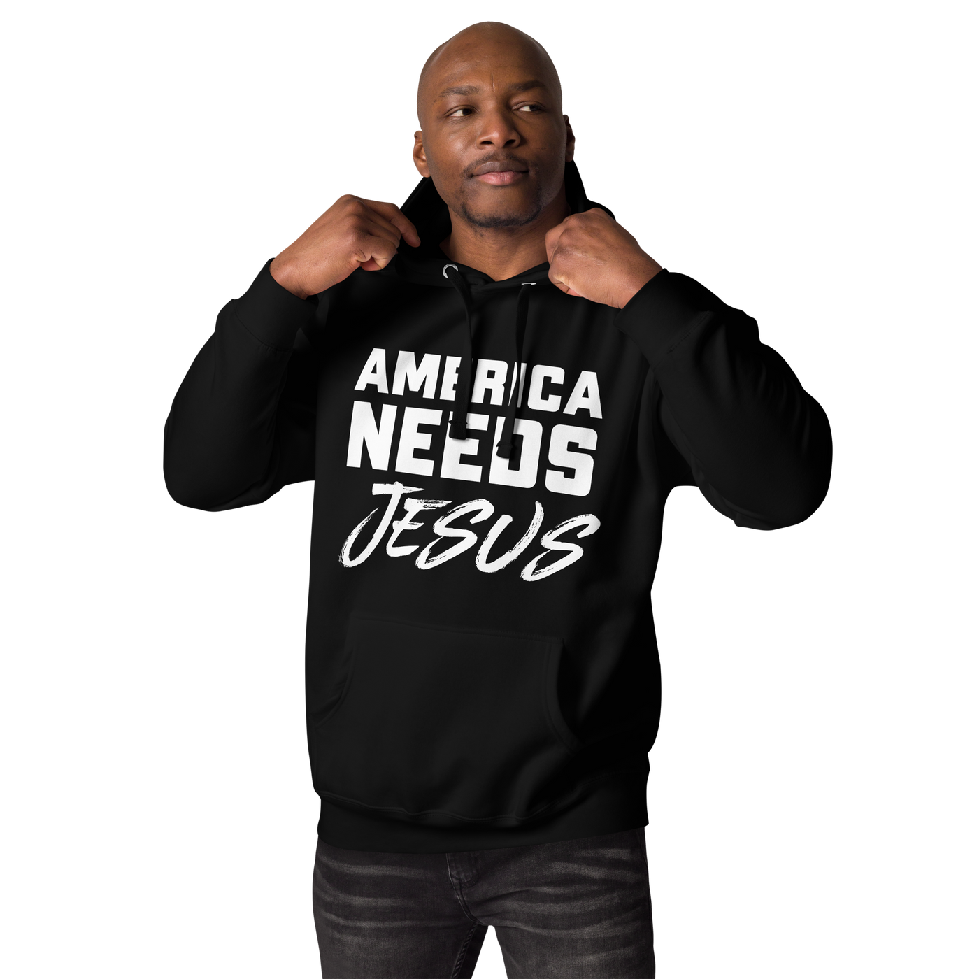 America Needs Jesus Unisex Hoodie (dark colors)