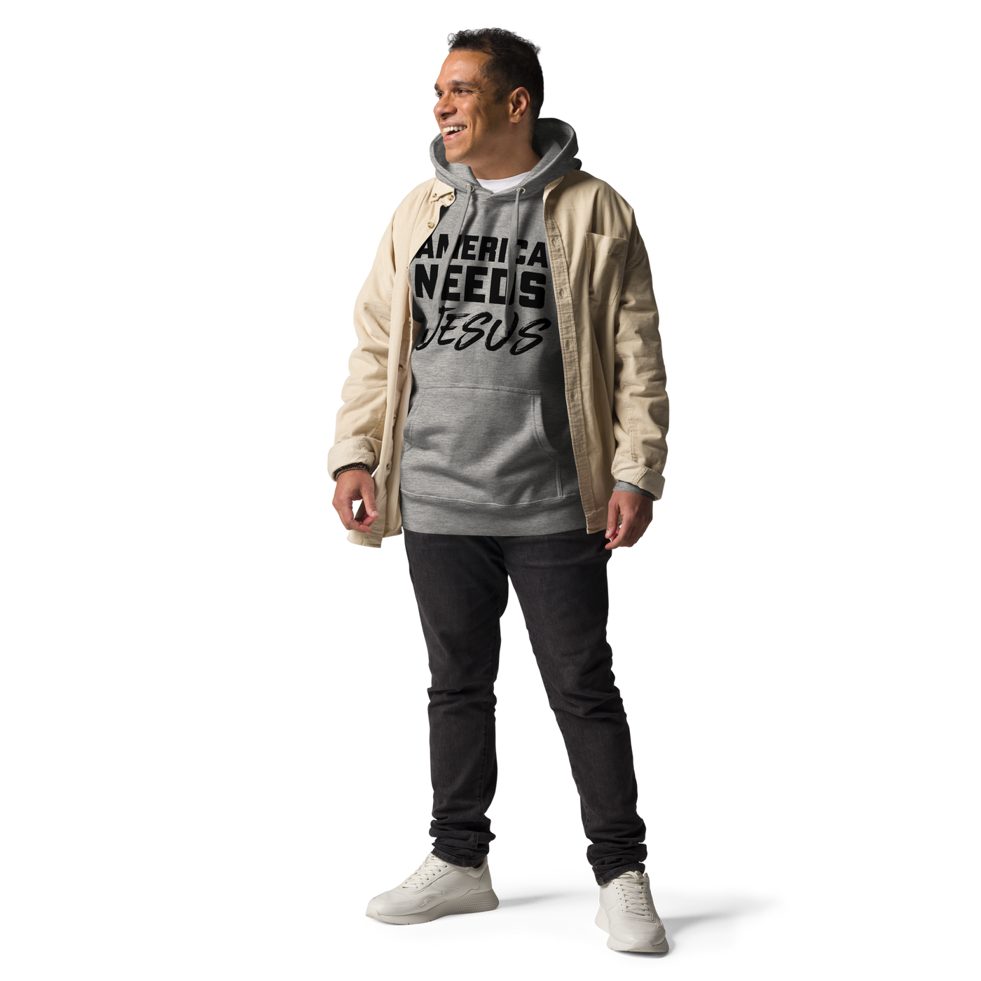 America Needs Jesus Unisex Hoodie (light colors)