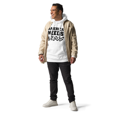 America Needs Jesus Unisex Hoodie (light colors)