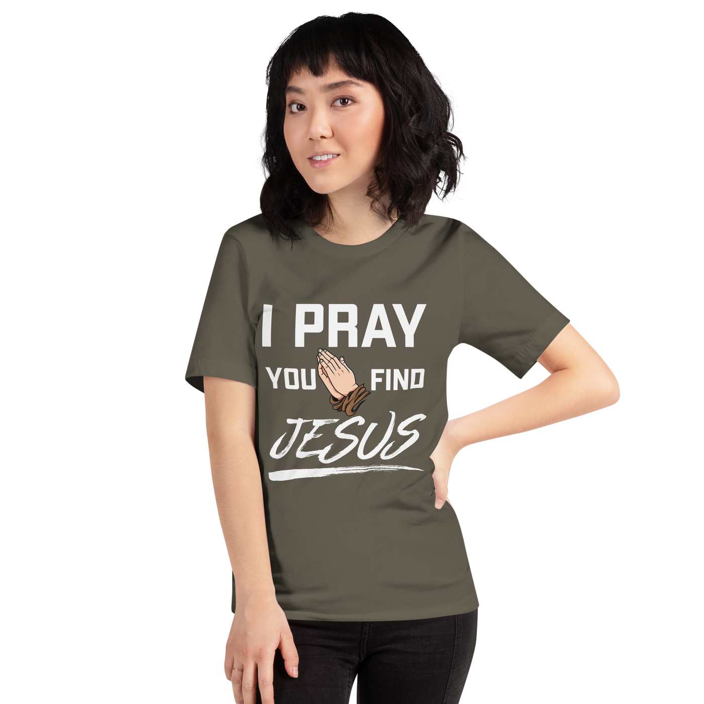 I Pray Women's Tshirt (dark colors)