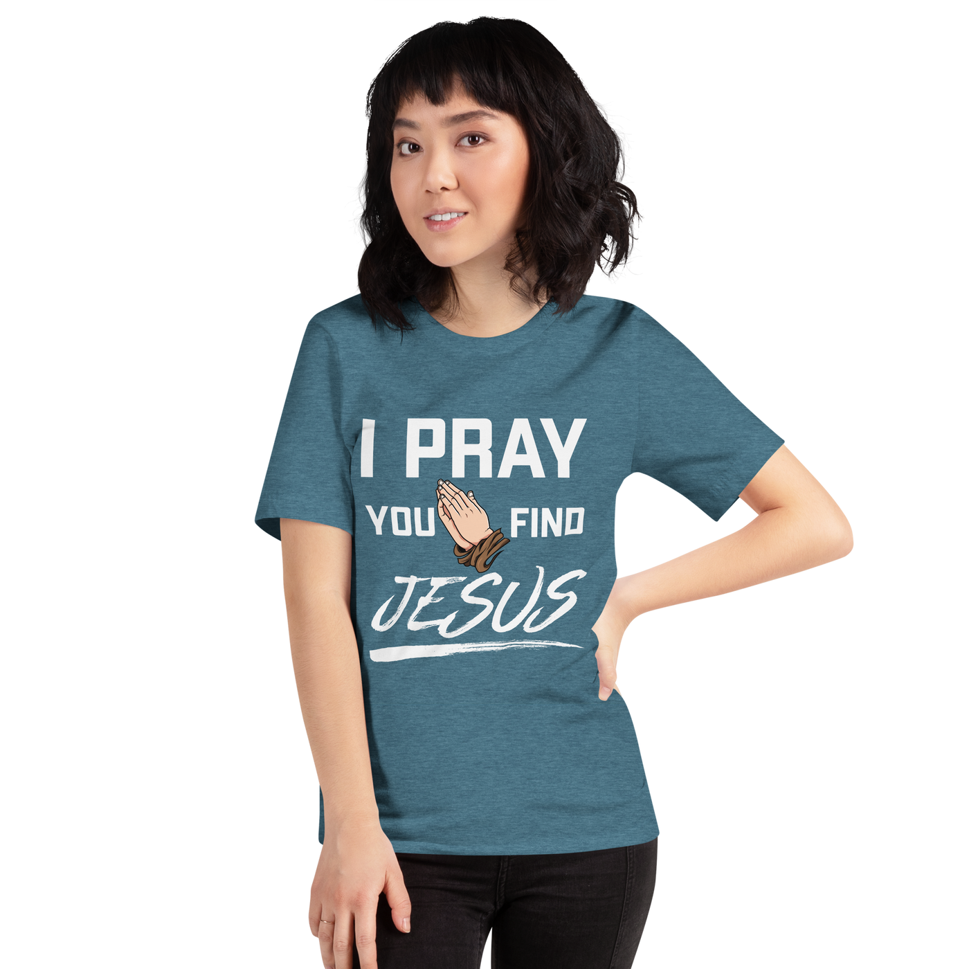 I Pray Women's Tshirt (dark colors)