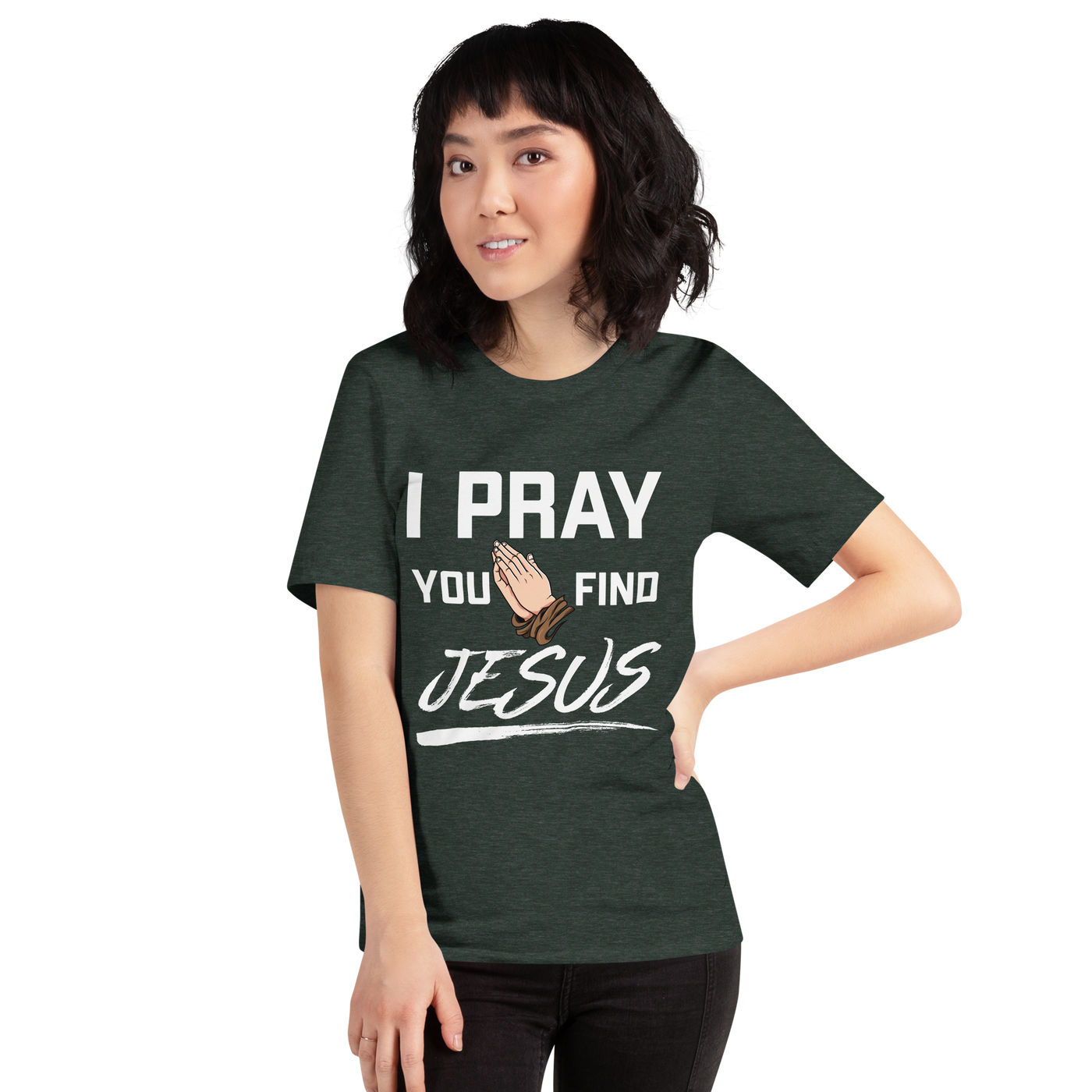 I Pray Women's Tshirt (dark colors)