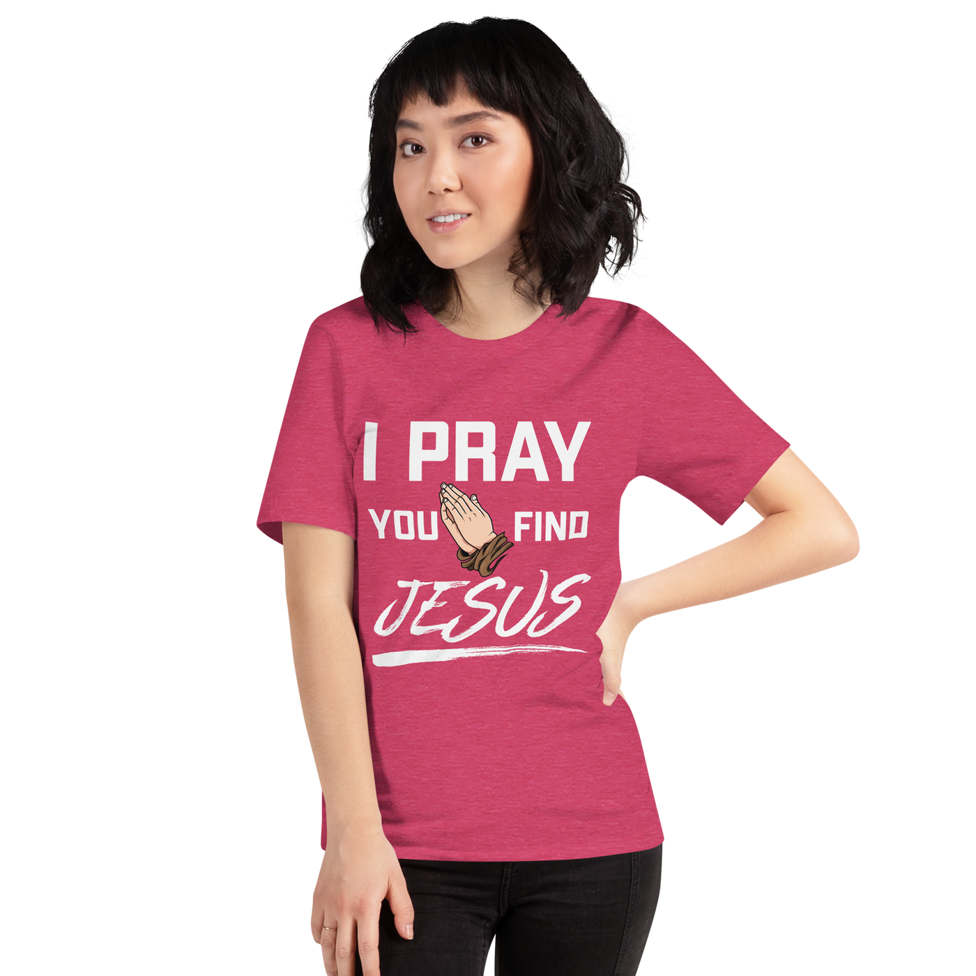 I Pray Women's Tshirt (dark colors)