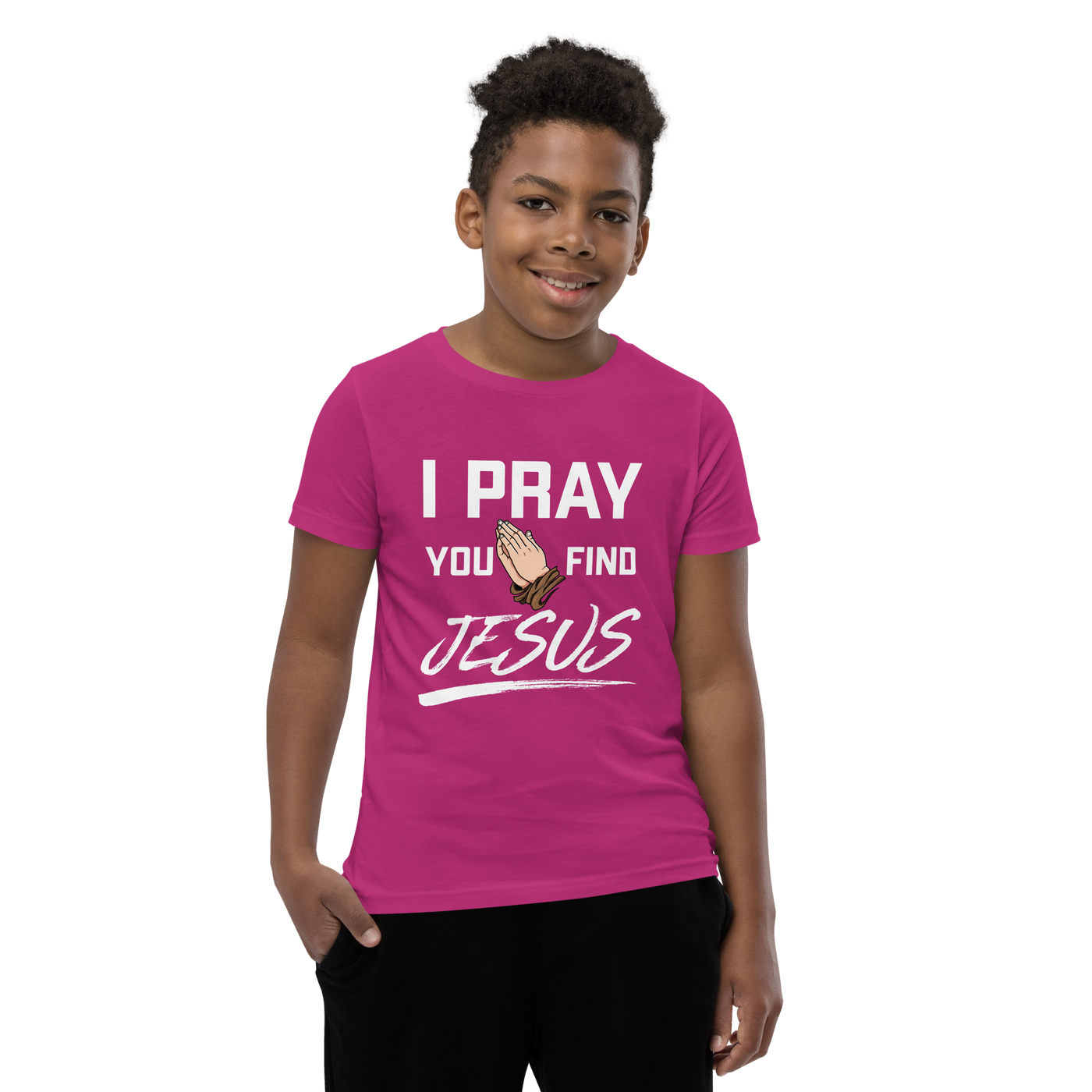 I Pray Youth T-Shirt (dark colors)