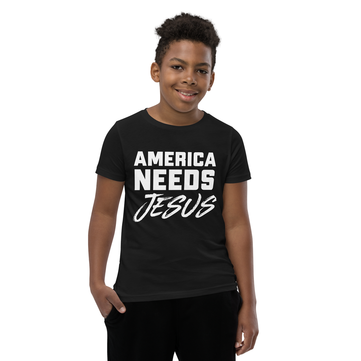 America Needs Jesus Youth Tshirt