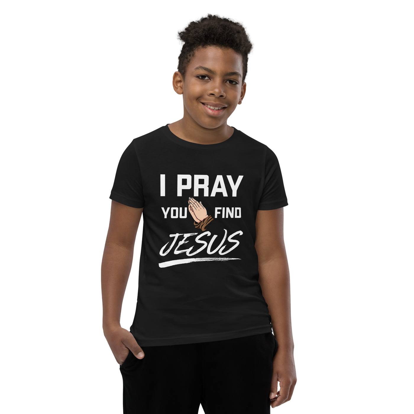 I Pray Youth T-Shirt (dark colors)