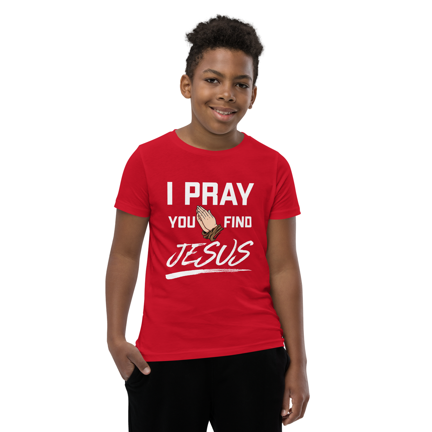 I Pray Youth T-Shirt (dark colors)